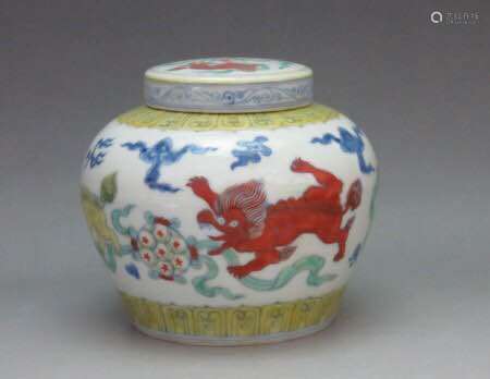 Chinese Doucai Porcelain Ginger Jar