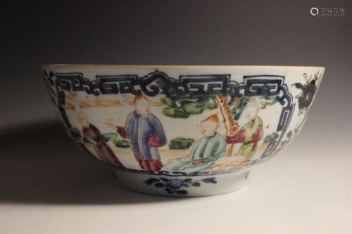 18th C. Chinese Export Famille Rose Bowl