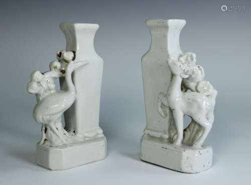 A pair of White Glaze Porcelain Vase