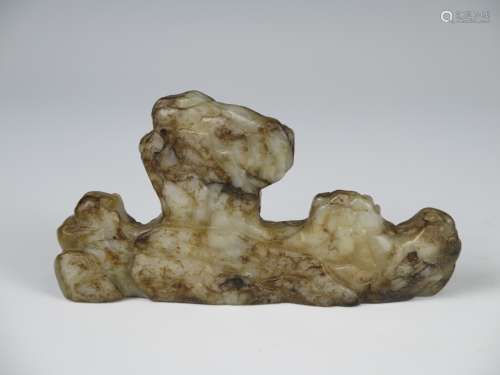 A Chinese Jade Brush Holder