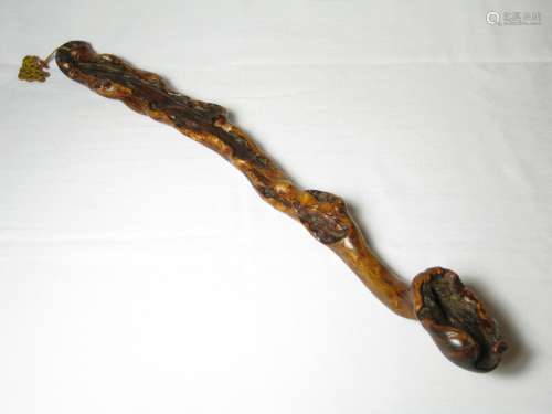 19th.C Natural Chinese Root Ruyi Scepter