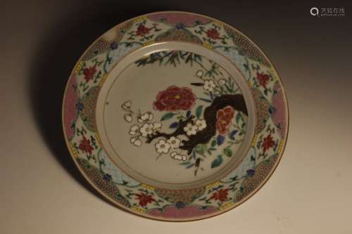 18th C. Export Chinese Famille Rose Plate