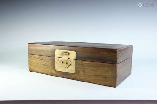 A jewelry hard wood box moumted with metal clip