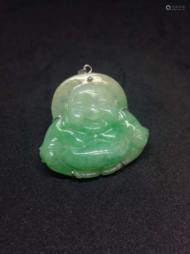 Chinese Jadeite Buddha Pendant