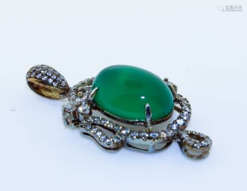 Chinese Green Stone Pendant