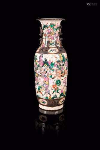 Grand vase Chine, Nankin -  Fin XIXe siècle