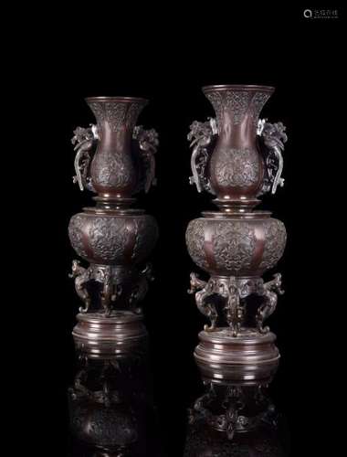 Paire de vases Japon - XIXe siècle