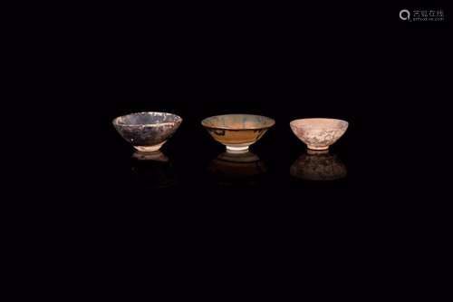 Trois bols «chawan» Chine - Fin Epoque SONG  (960 - 1279)