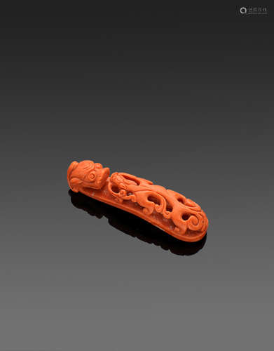 A coral belt hook