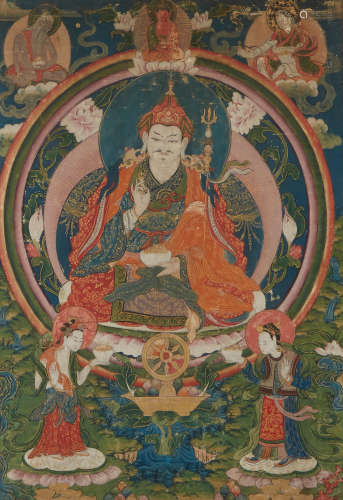 Tibet, 19th century A thangka of Padmasambhava