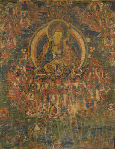 Tibet, 19th century A thangka of a Nyingma Refuge Field