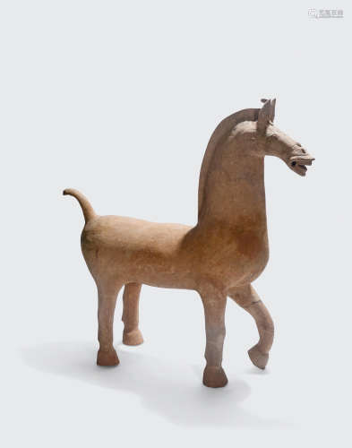 Han dynasty A large Sichuan gray pottery model of a horse