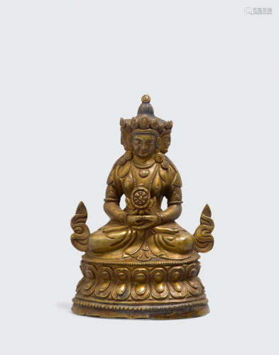 Tibet, 19th century   A copper alloy figure of Saravid Vairocana