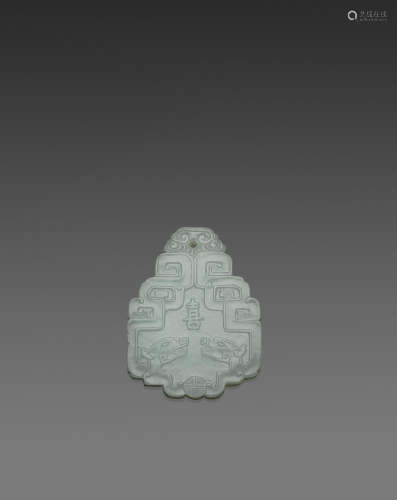 18th/19th century A carved jade pendant