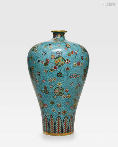 19th century A Cloisonné VASE, MEIPING