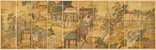 One Hundred Beauties Attributed to Qiu Ying (1494-1552)