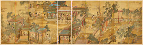 One Hundred Beauties Attributed to Qiu Ying (1494-1552)