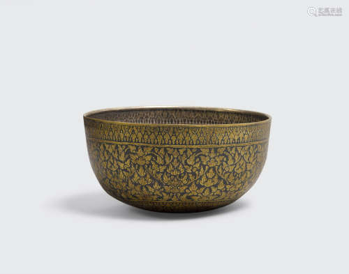 Thailand 19th/20th century A niello ware bowl