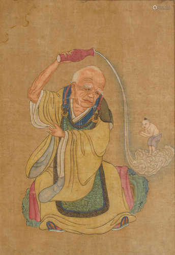 Four Paintings of Monks Anonymous (19th/20th century)