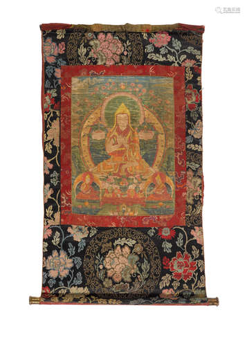 Tibet, 19th century A thangka of Tsongkhapa