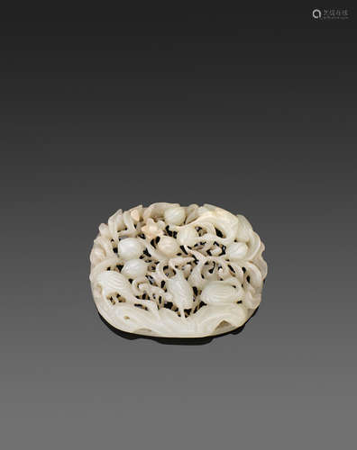 Ming dynasty A carved jade plaque