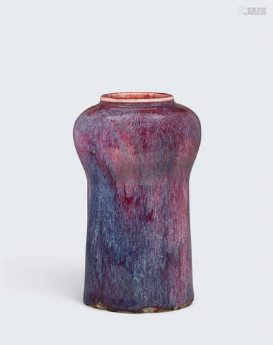 Late Qing/Republic period A flambe glazed vase