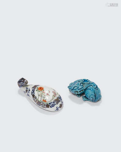 Two enameled porcelains