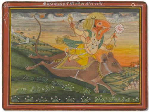 Bikaner, 19th century Ganesha riding his rat