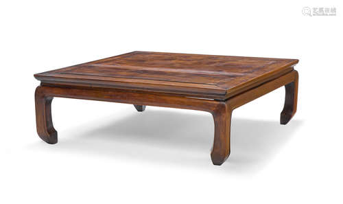 Qing dynasty elements A huanghuali and mixed hardwood kang table