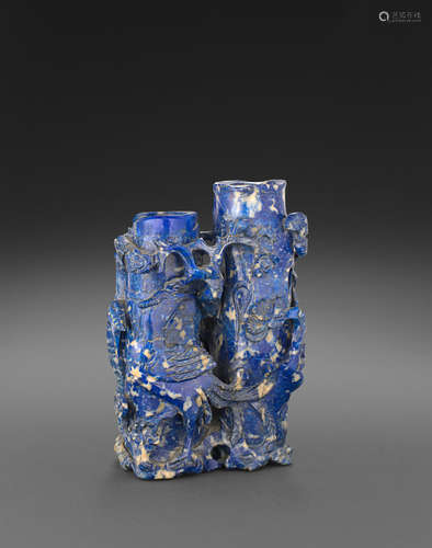 Republic period A Reticulated Lapis lazuli vase