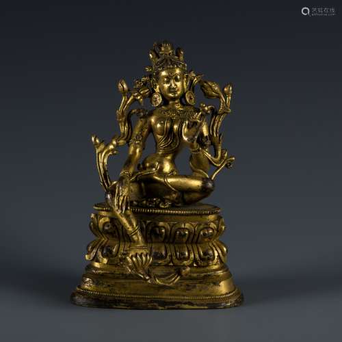 Gilt Bronze Figure of Shyama Tara
