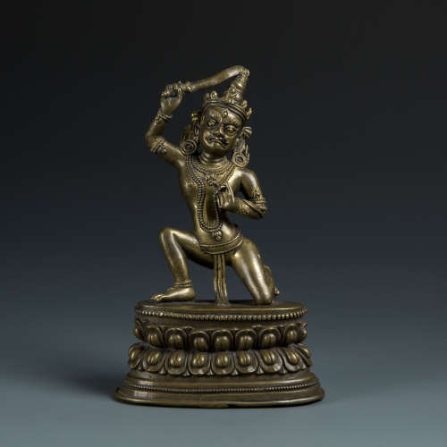 Gilt Bronze figure of a Guardian