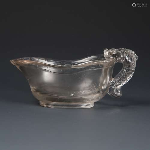 Chinese Crystal Fish Handle Vessel