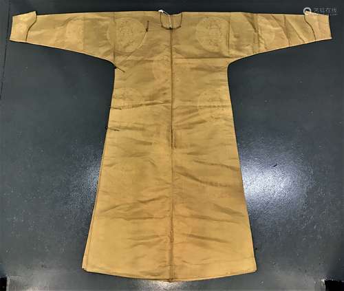 Chinese Yellow Embroidery Robe