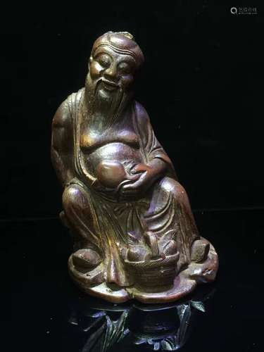 A Carved Bamboo Figure of Old Man