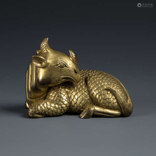 Gilt Bronze figure of animal