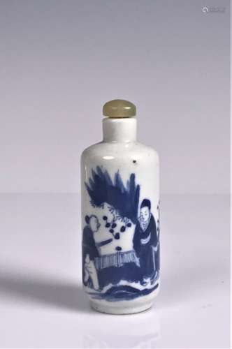 Blue and White  Porcelain Snuff Bottle