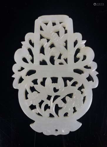 Jade Plaque ,Flower Basket