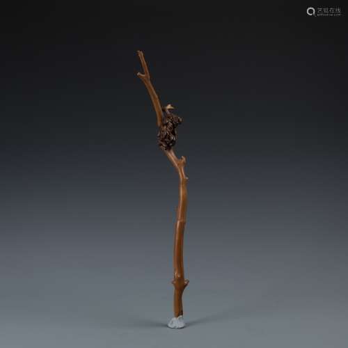 An Agarwood Carved Lingzhi Ruyi Scepter