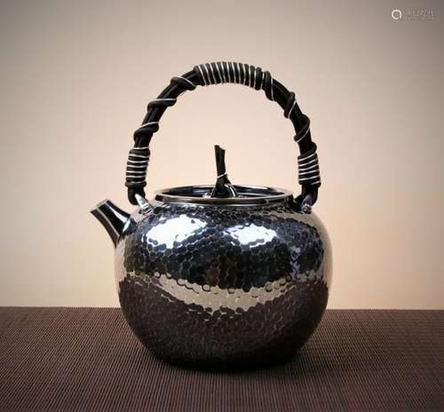 Japanese Silver Teapot With Box