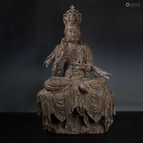 Wood carving of GuanYin