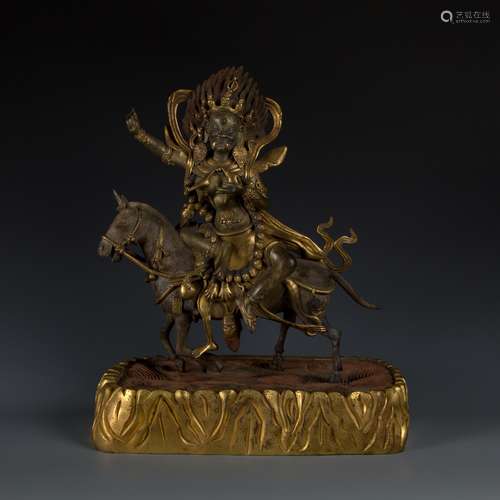 Gilt Bronze of Palden Lhamo