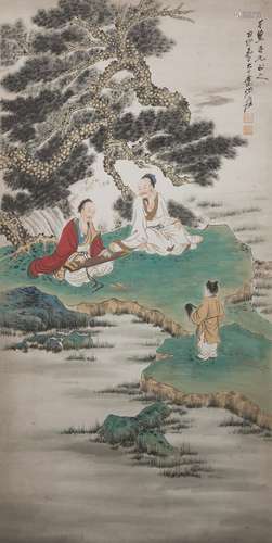 Chinese Painting On Paper Signed By ZhangDaQian