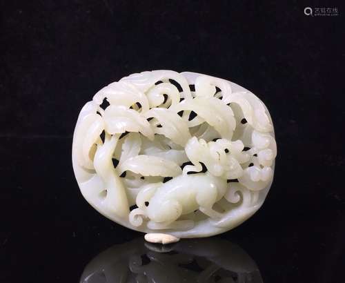 Carved White Jade Figure