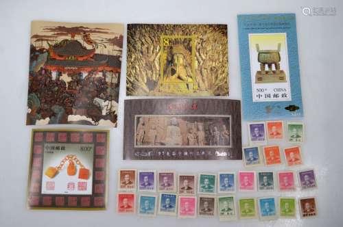 31 Chinese Postage Stamps: 26 small, 5 Large