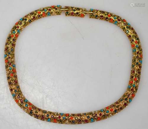 D'Orlan Costume Jewelry Gilt Link Necklace