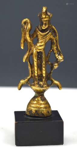 Fine Tang Dynasty Gilt Bronze Standing Guanyin