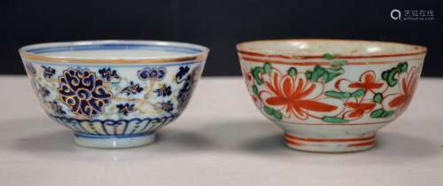 Two Antique Chinese Teacups, Qing & Ming