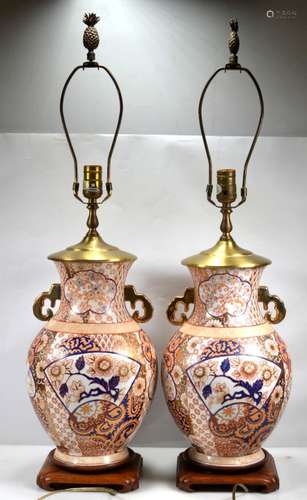 Large Pair Asian Porcelain 