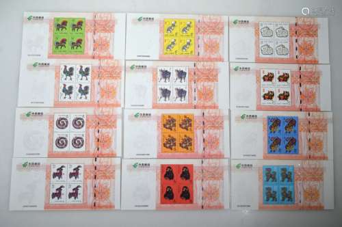 Chinese 12 Year Animal Stamps